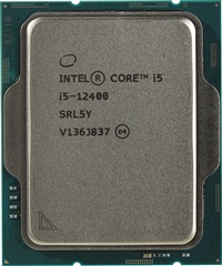 CPU Intel Core i5-12400 Socket-LGA1700 CPU CPU Intel Core i5-12400 / LGA1700 / Box 6 Cores / 12 Threads